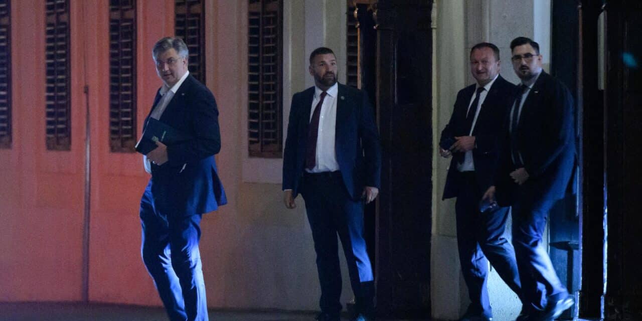 Zagreb: Andrej Plenković odlazi iz Banskih dvora nakon sastanka s Domovinskim pokretom