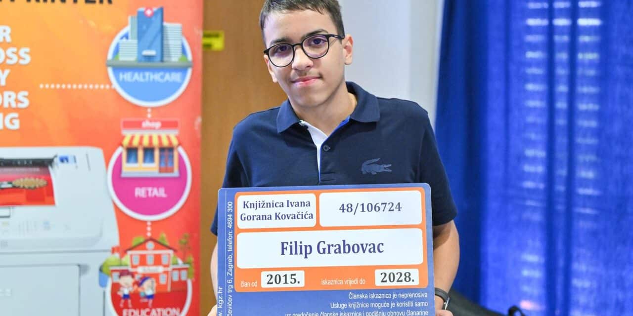 Zagreb: Najčitatelj Filip Grabovac lani je pročitao 221 knjigu