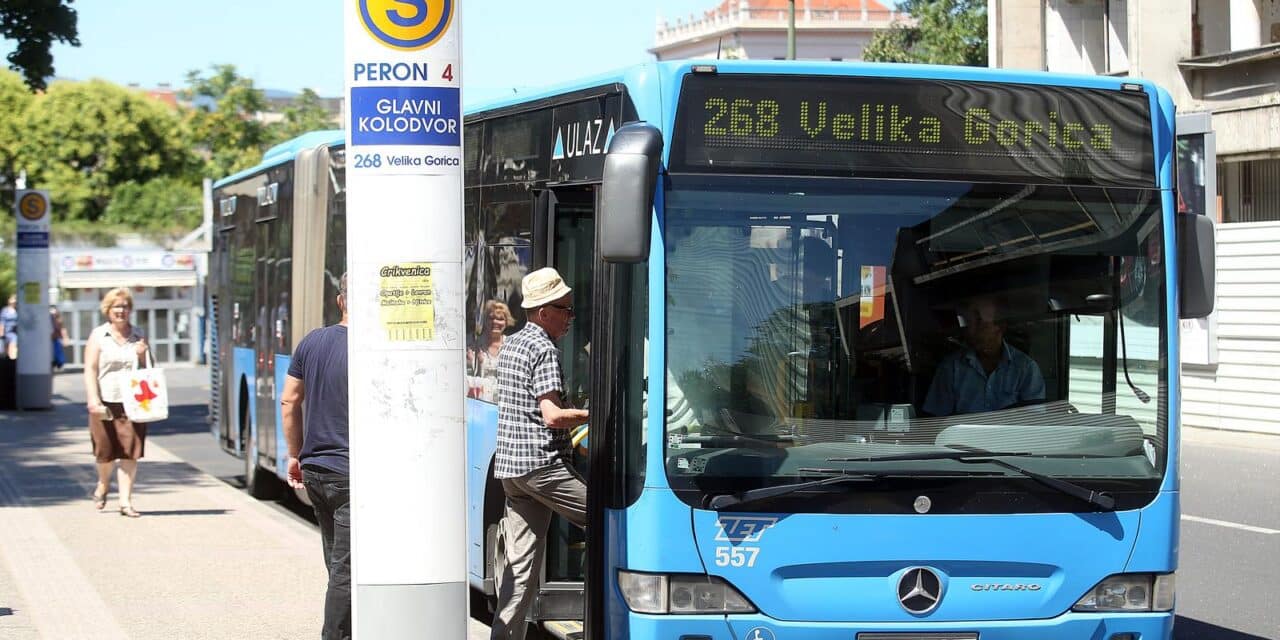Zagreb: Autobusno stajali�te ZET-ove linije 268