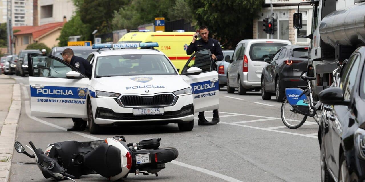 Šibenik: Vozač motocikla ozlijeđen u sudaru s automobilom