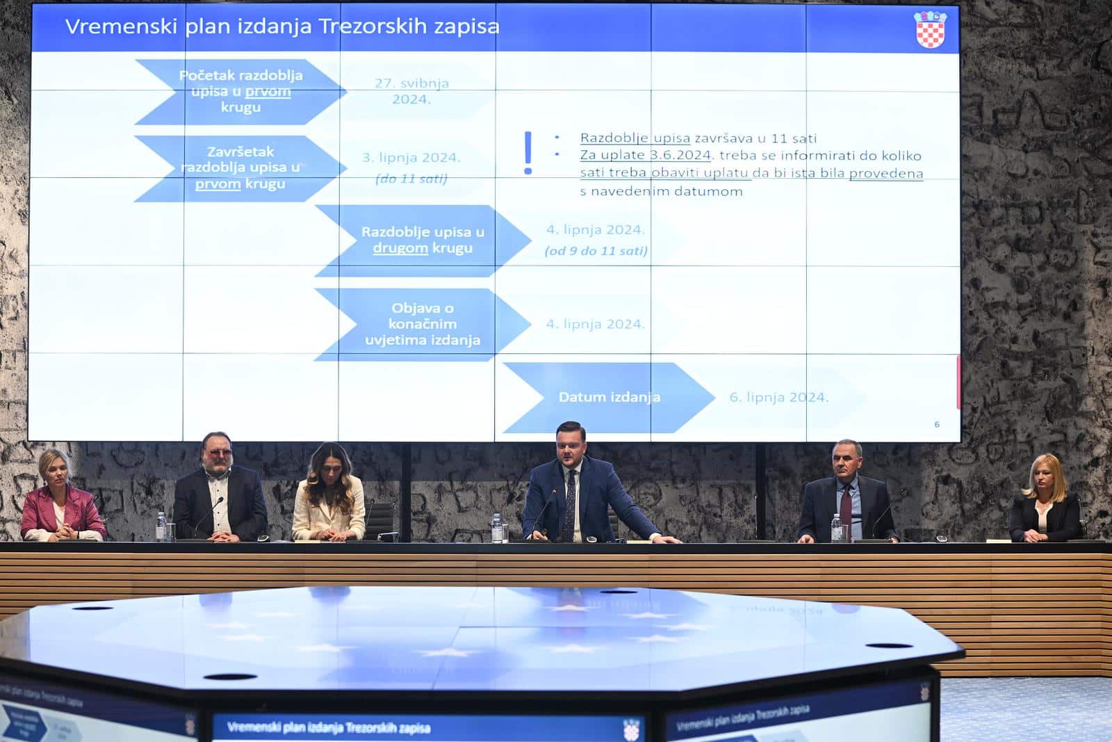 Zagreb: Konferencija za medije ministra financija Marka Primorca povodom novih trezorskih zapisa