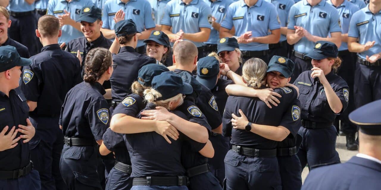 Zagreb: Svečanost povodom završetka školovanja učenika 4. razreda Policijske škole Josip Jović