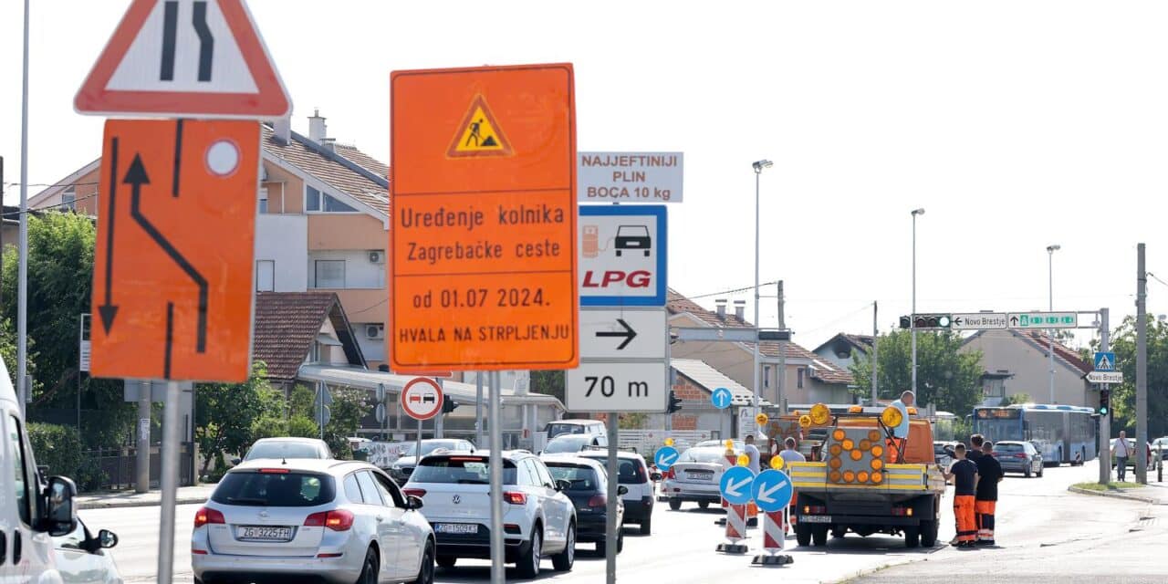 Zagreb: Počeli radovi na asfaltiranju južne kolne trake Zagrebačke ceste