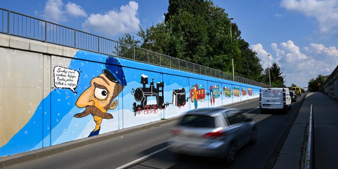 Zagreb: Napravljen mural “Vlak u snijegu” u čast Mati Lovraku