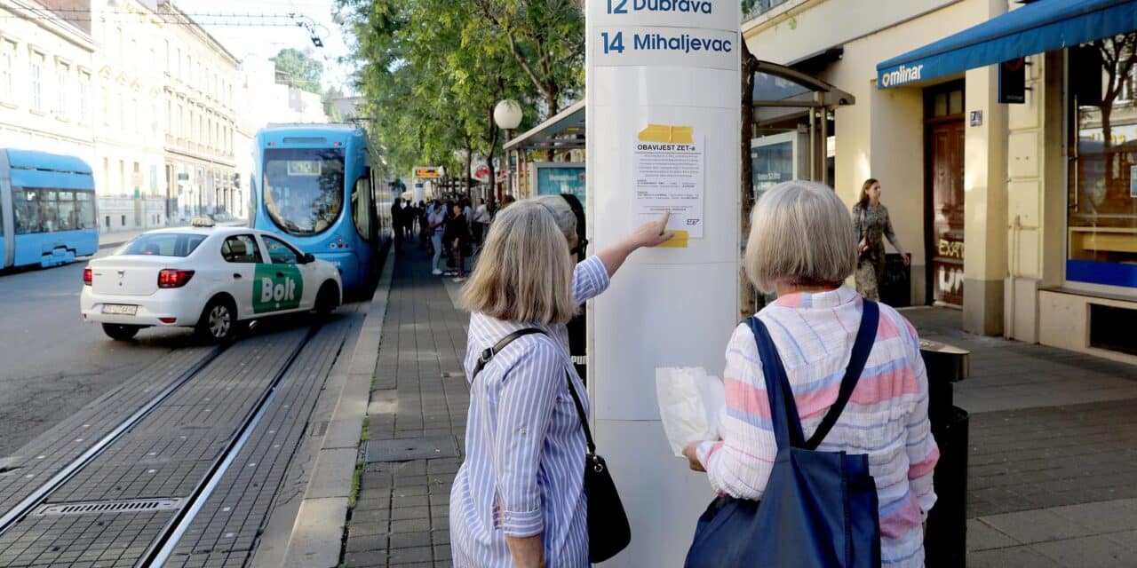 Zagreb: Od danas do kraja srpnja izvanredna autobusna linija 617 umjesto tramvaja 8, 14 i 15