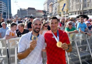 Zagreb: Doček hrvatskih olimpijaca na Trgu bana Jelačića