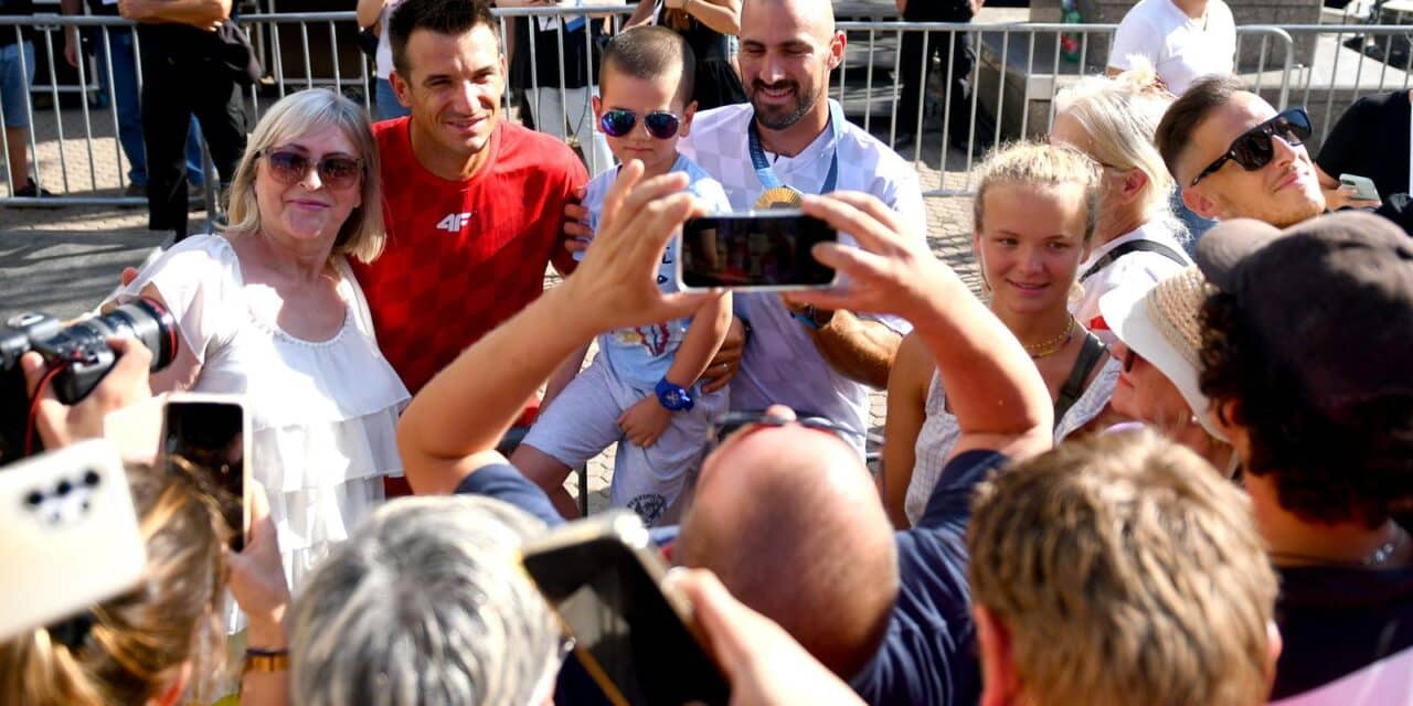 Zagreb: Doček hrvatskih olimpijaca na Trgu bana Jelačića