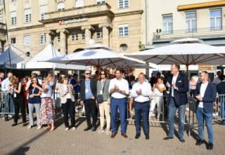 Zagreb: Doček hrvatskih olimpijaca na Trgu bana Jelačića