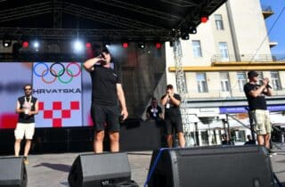 Zagreb: Doček hrvatskih olimpijaca na Trgu bana Jelačića