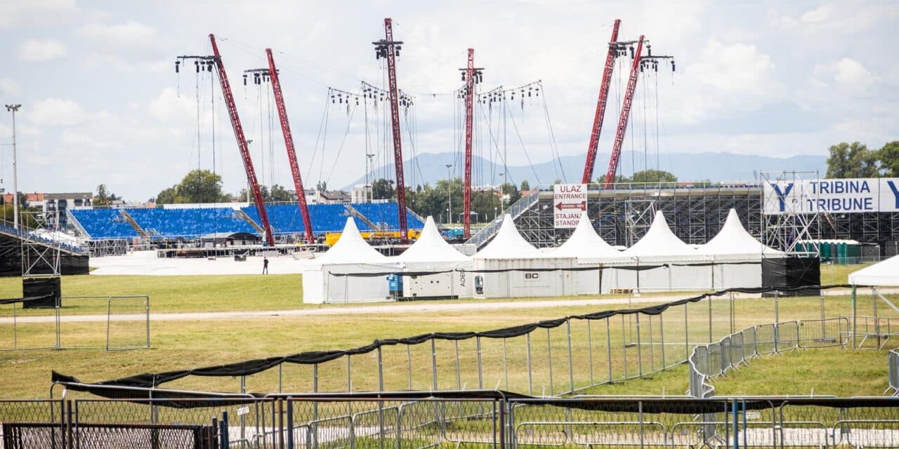 Zagreb: Pripreme za koncert Eda Sheerana na Hipodromu
