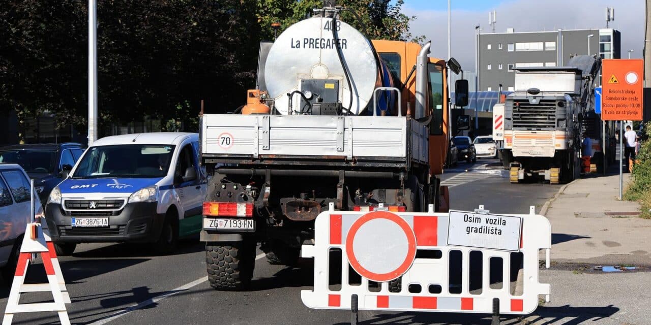 Zagreb: Zbog radova zatvoren dio Samoborske ceste