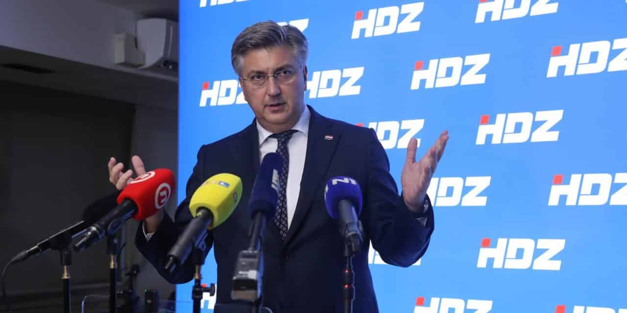 Zagreb: Andrej Plenković dao je izjavu za medije nakon sjednice šireg Predsjedništva stranke