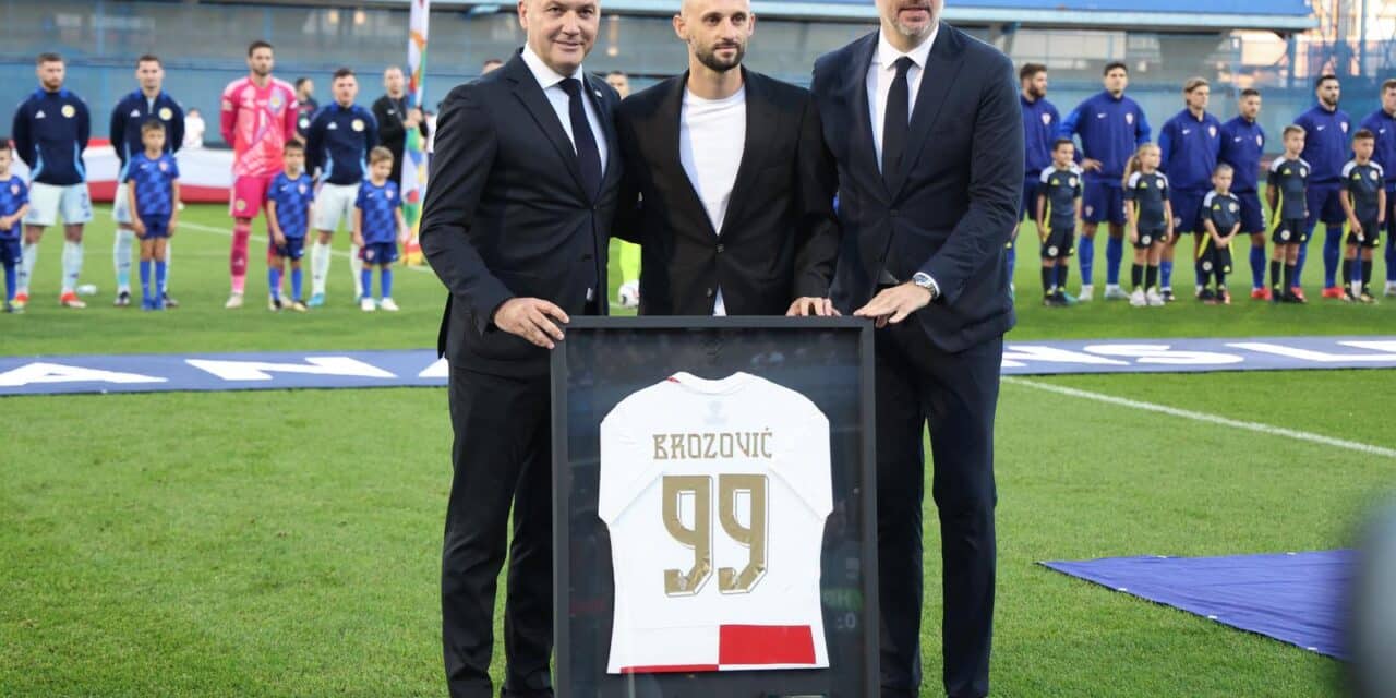 Zagreb: Marcelo Brozović uoči susreta Hrvatske i Škotske dobo priznanje HNS-a