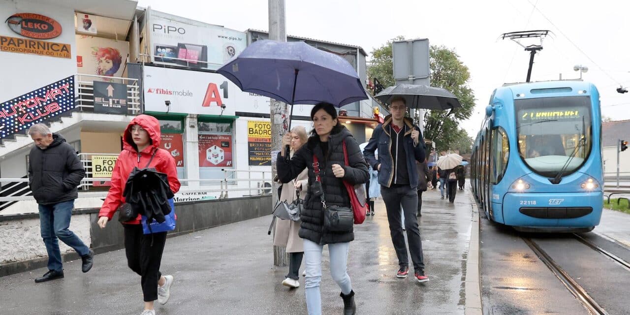Zagreb: Danas umjereno i pretežno oblačno, mjestimice s kišom