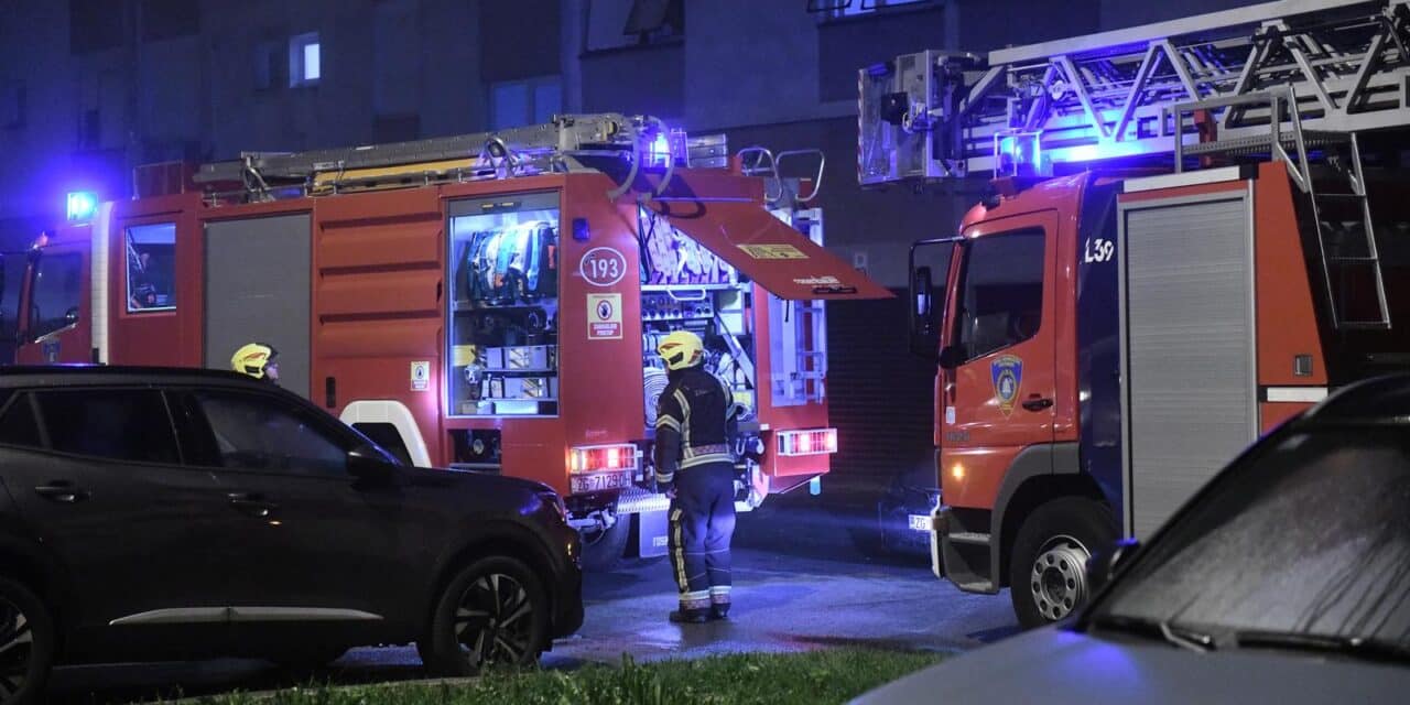 Zagreb: Zapalio se stan u Travnom, vatrogasci na terenu