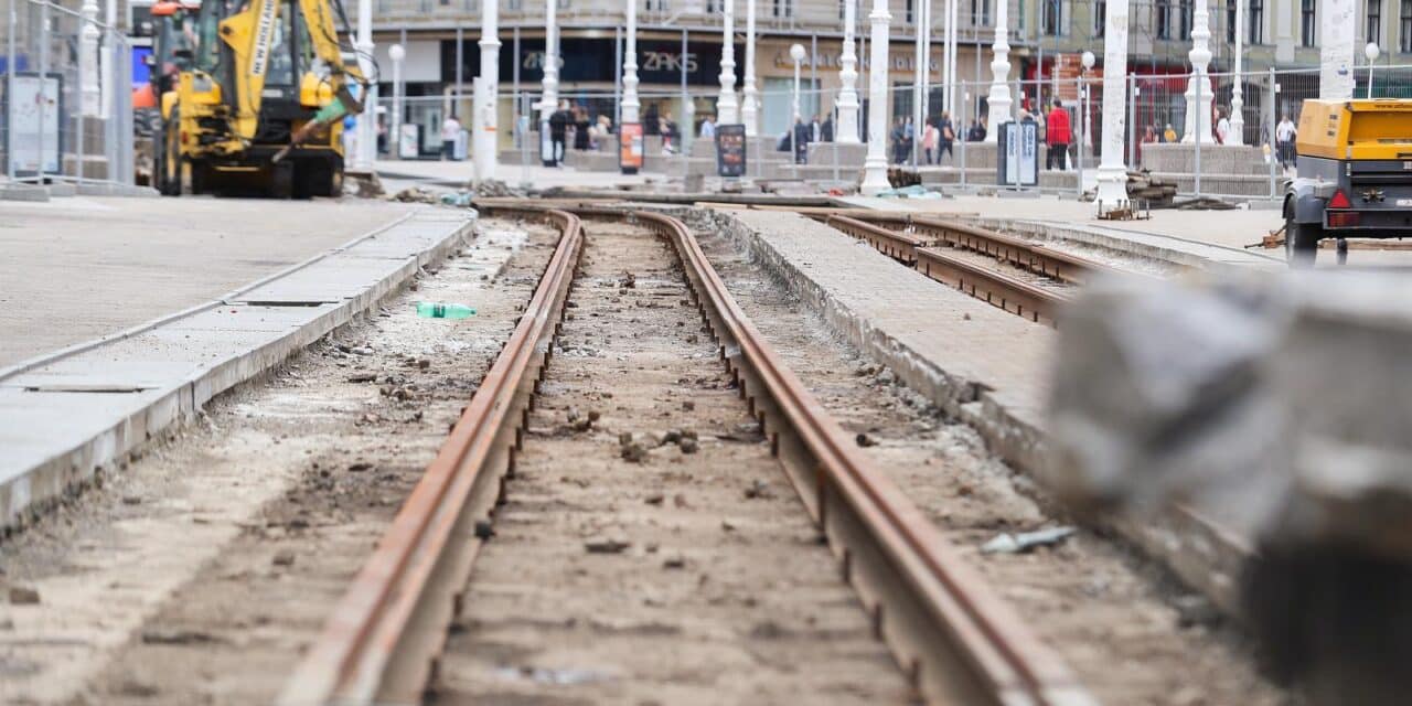 Zagreb: Sanacija tramvajske pruge na Trgu bana Jelačića