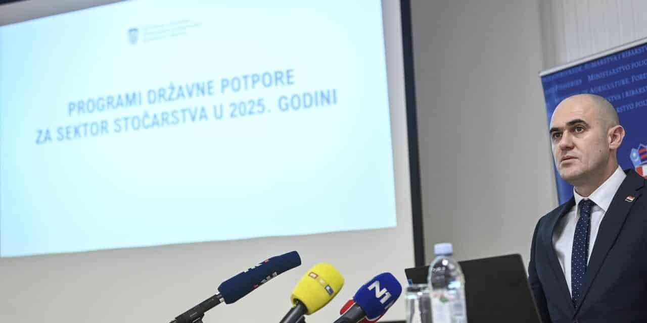 Zagreb: Josip Dabro na konferenciji za novinare predstavio je  programe za povećanje proizvodnje mesa i mlijeka u Hrvatskoj