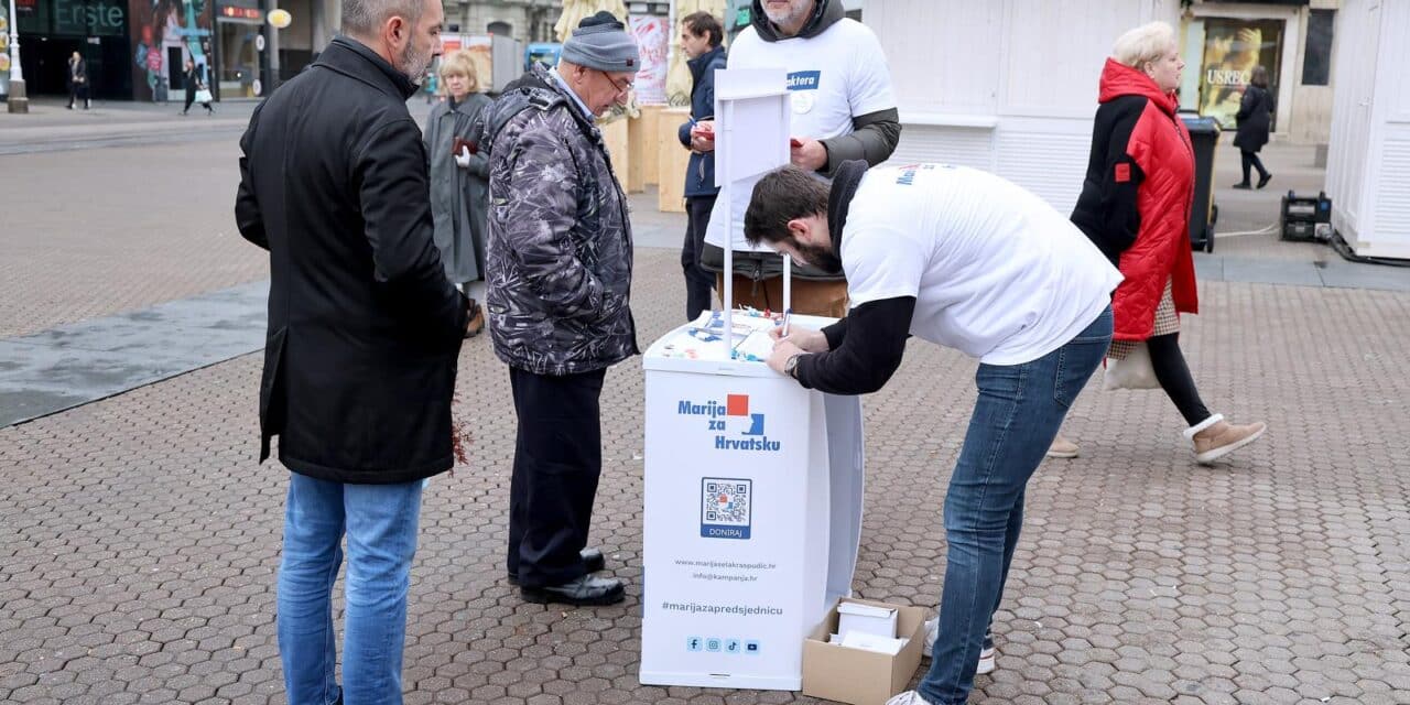 Zagreb: Nino Raspudić od jutra prikuplja potpise za suprugu Mariju
