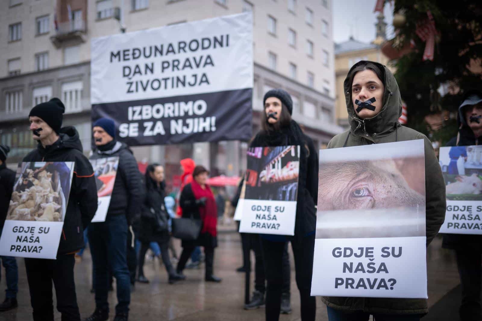 Zagreb: Perfomans Prijatelja životinja povodom Međunarodnog dana prava životinja