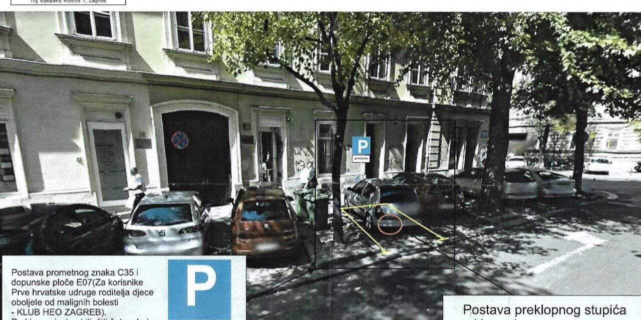 Udruga KLUB HEO parkirno mjesto oduzeto Zagreb