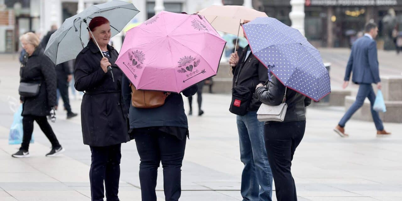 Zagreb: U unutrašnjosti Hrvatske danas pretežno oblačno s mjestimičnom kišom