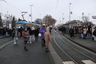 Zagreb: Zastoj tramvaja u Dubravi