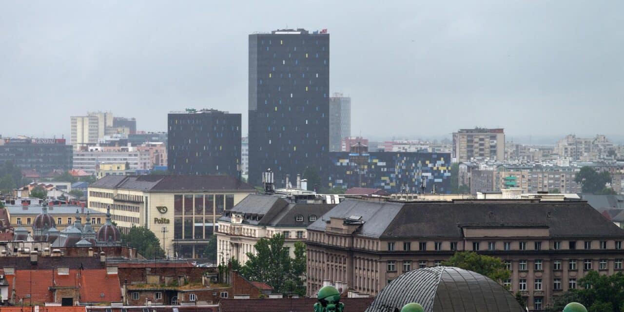 Pogled iz zraka na znamenitosti Zagreba