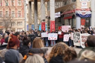 Zagrebački studneti dali podršku studentima iz Srbije