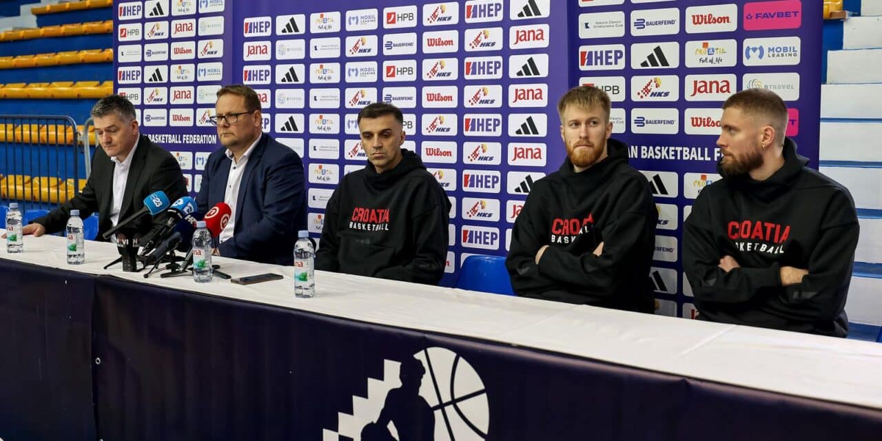 Zadar: Konferencija za medije hrvatske košarkaške reprezentacije uoči utakmica protiv Francuske i Cipra