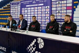 Zadar: Konferencija za medije hrvatske košarkaške reprezentacije uoči utakmica protiv Francuske i Cipra