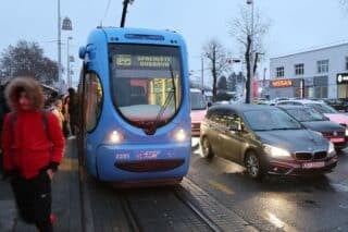 Zagreb: Zastoj tramvaja u Dubravi