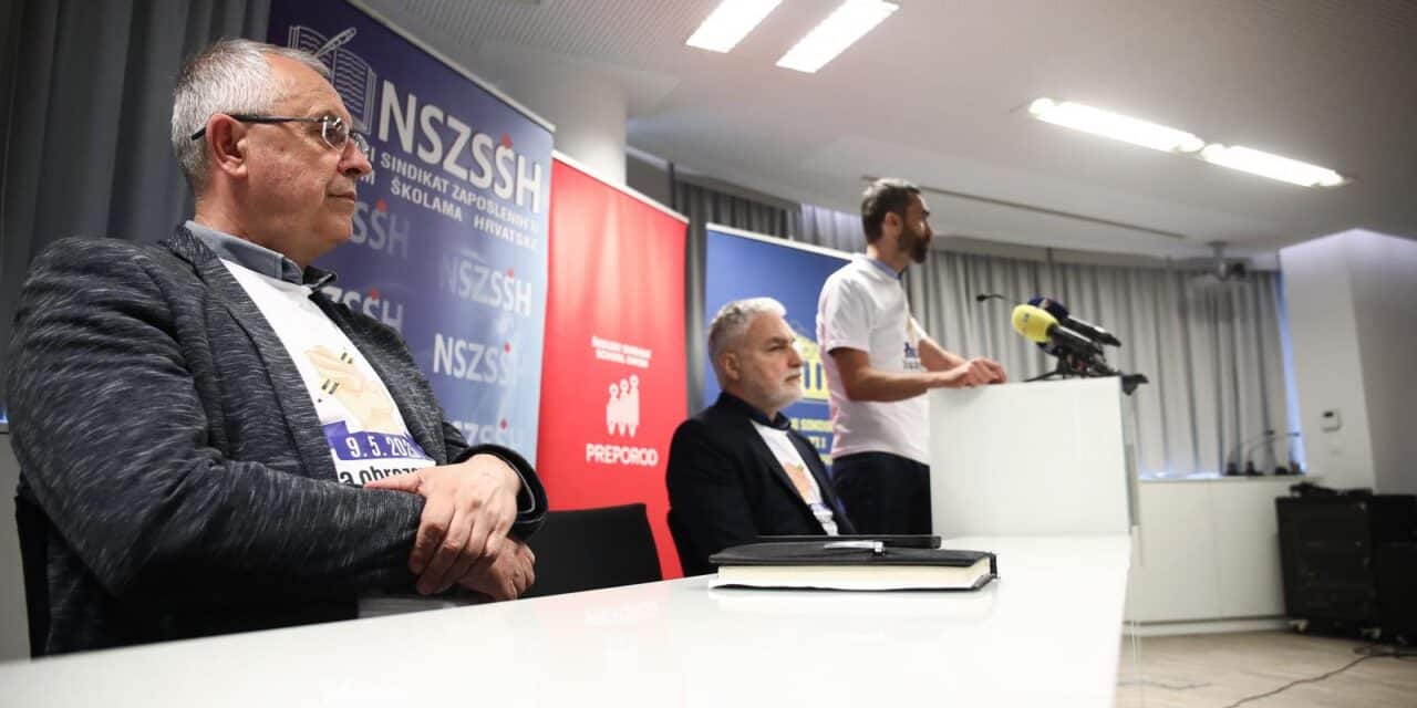 Zagreb: Konferencija za medije sindakata u obrazovanju, najavili prosvjed za sutra