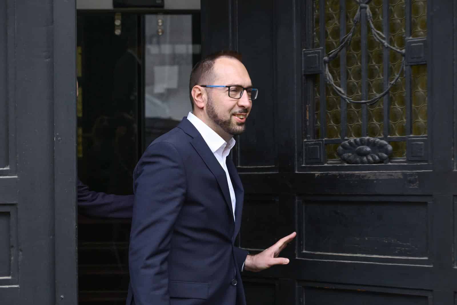 Zagreb: Tomislav Tomašević dao je izjavu za medije pri odlasku iz USKOK-a