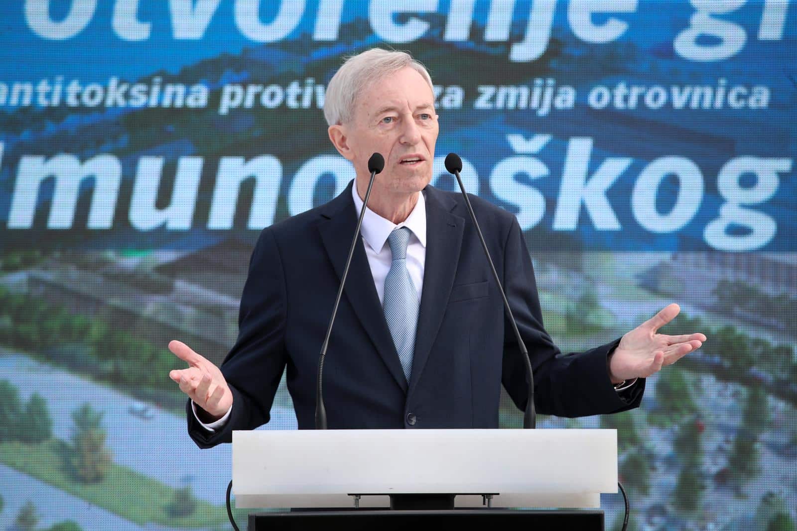 Zagreb: Premijer Plenković na svečanosti otvaranja gradilišta za izgradnju postrojenja Imunološkog zavoda