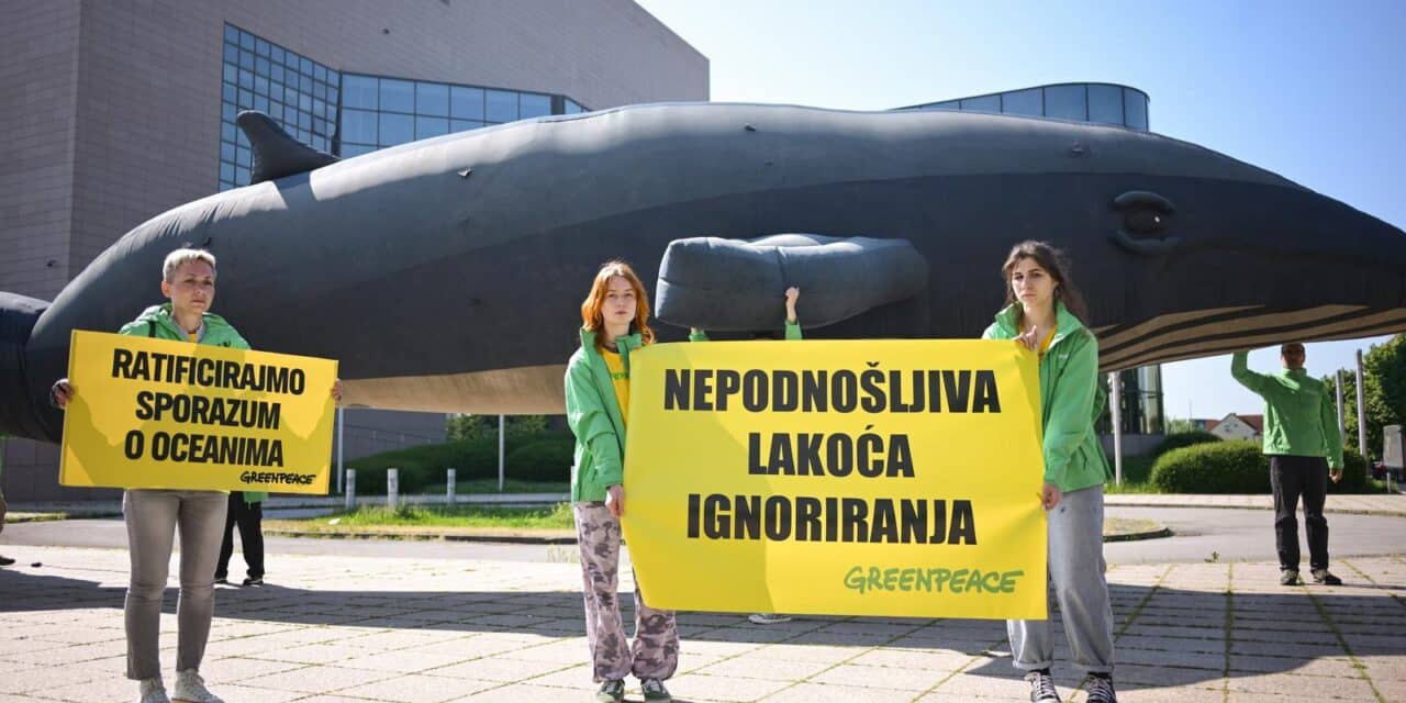 Zagreb: Konferencija za medije Greenpeacea na kojoj traže očitovanje Vlade po pitanju oceana