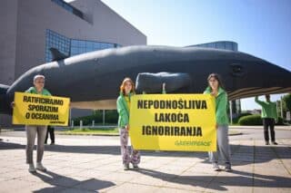 Zagreb: Konferencija za medije Greenpeacea na kojoj traže očitovanje Vlade po pitanju oceana