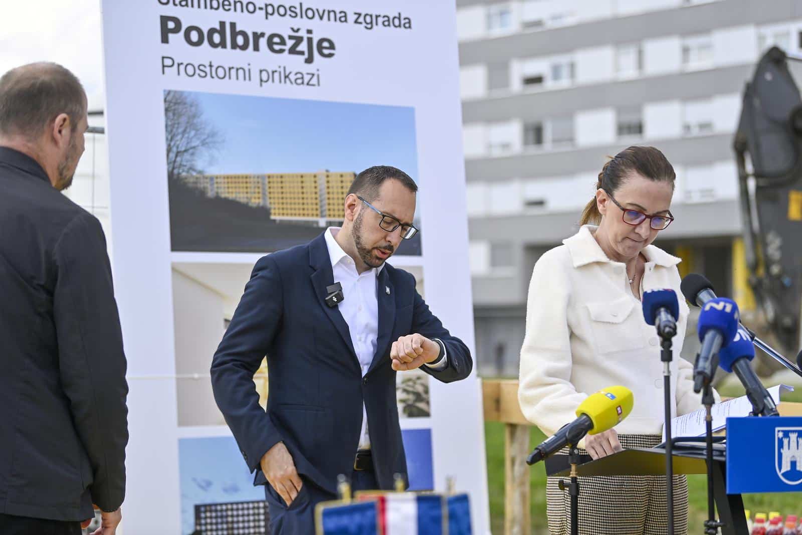 Zagreb: Početak radova na izgradnji stambeno-poslovne zgrade u Podbrežju