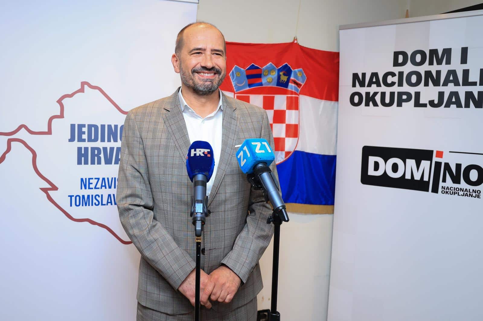 Zagreb: Doček izbornih rezultata u izbornom stožeru Tomislava Jonjića