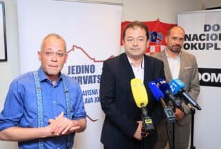 Zagreb: Tomislav Jonjić dao je izjavu za medije nakon izbornih rezultata