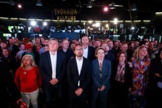 Zagreb: Čekanje izbornih rezultata u stožeru stranke Možemo! i SDP-a