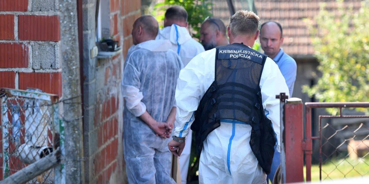 Policijski očevid na mjestu ubojstva u Pleškovcu