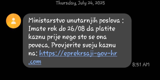 SMS prijevare