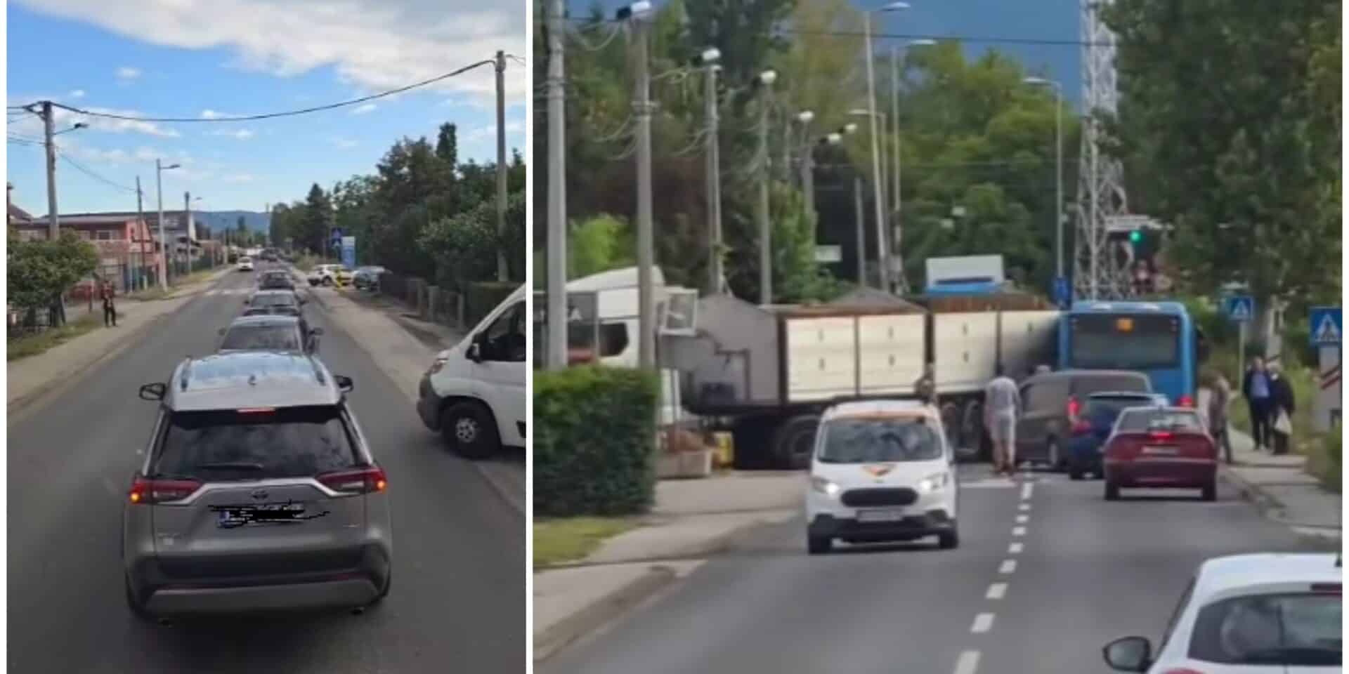 šleper bus sudar