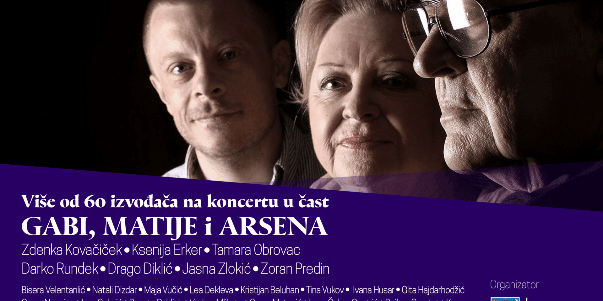 KOncert u čast Gabi, Matije i Arsena izvođači