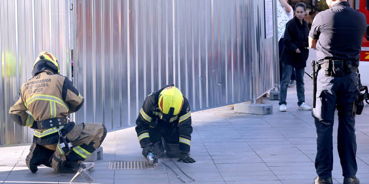 Zagreb: Vatrogasci pokušali izvaditi prsten iz šahta na Cvjetnom