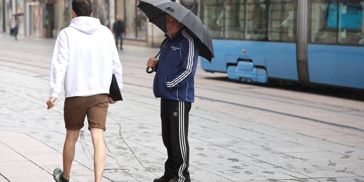 Zagreb: Danas promjenjivo oblačno s mjestimičnom kišom ili pljuskovima