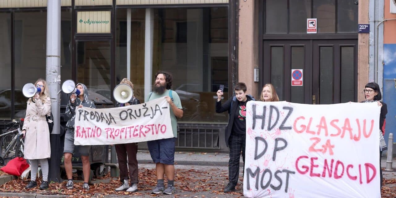 Zagreb: Propalestinski prosvjed ispred Sabora