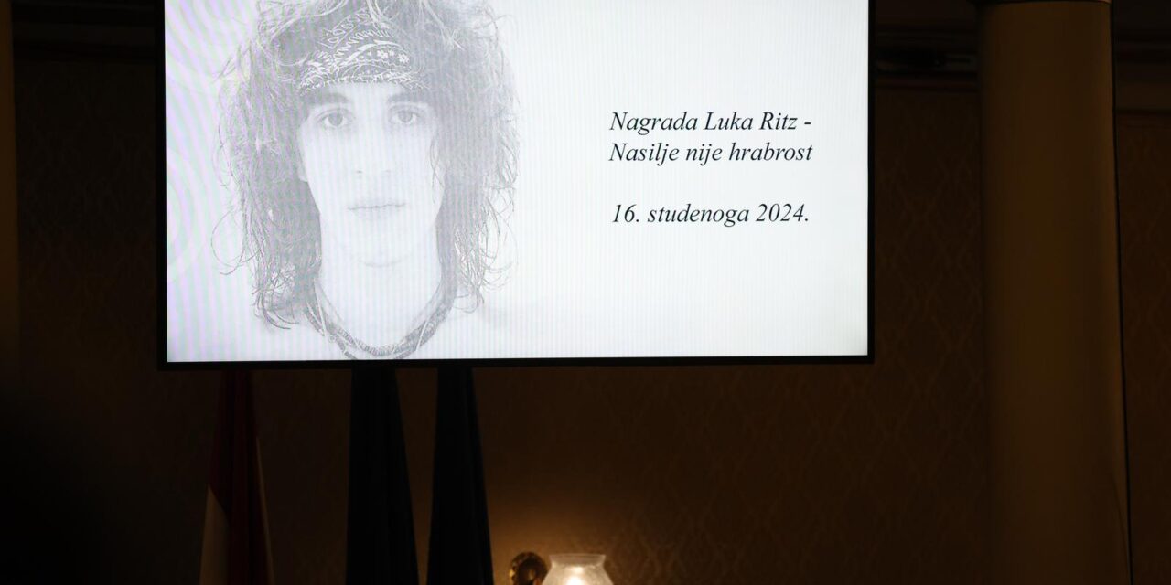 Zagreb: Svečanost dodjele nagrade Luka Ritz – Nasilje nije hrabrost
