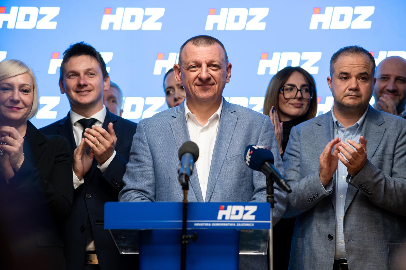 Zagreb: Kandidat za Predsjednika GO HDZ-a Ivan Matijević dao izjavu za medije