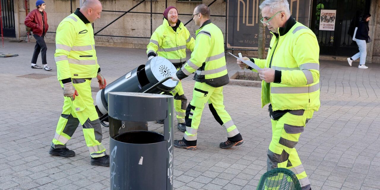 Zagreb: Zamijenjene stare kante za smeće u centru